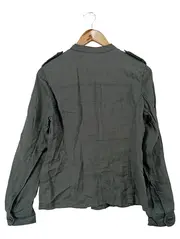 Vorschaubild 2 von Damen Leichte Jacke Gr. 36/S Grün Leinen Casual Übergangsjacke