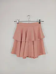 Vorschaubild 2 von Damen Minirock Rosa Gr. 36/S Feminin Rüschen Rock