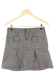 Vorschaubild 1 von Minirock Damen Gr. 38;M Grau Casual Baumwolle Rock