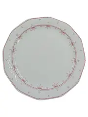 Vorschaubild 1 von Servierplatte Porzellan Weiß Blumenmuster 24 cm Klassisch