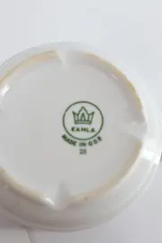 Vorschaubild 2 von Tasse und Unterteller Weiß Elegant Gestreift Porzellan