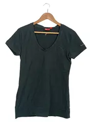 Vorschaubild 1 von Damen Sport Shirt V-Ausschnitt Gr. M/38 Dunkelgrün Stickerei