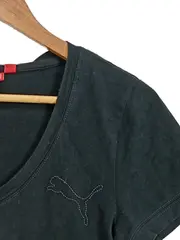 Vorschaubild 3 von Damen Sport Shirt V-Ausschnitt Gr. M/38 Dunkelgrün Stickerei