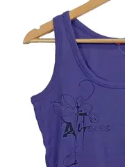 Vorschaubild 2 von Damen Top Lila Gr. 40/L Baumwolle Casual