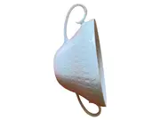 Vorschaubild 1 von Zuckerdose Klassisch Porzellan Strukturmuster Weiß 7cm Höhe