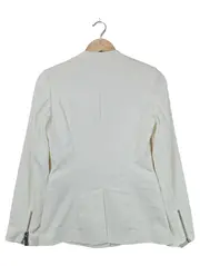 Vorschaubild 2 von Damen Blazer Gr. 36/S Weiß Elegant Klassisch Reißverschluss