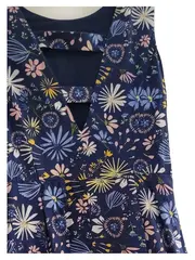 Vorschaubild 3 von Damen Sommerkleid Blumenmuster Gr. 36 Blau Cut-Out Trägerkleid