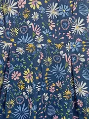 Vorschaubild 4 von Damen Sommerkleid Blumenmuster Gr. 36 Blau Cut-Out Trägerkleid