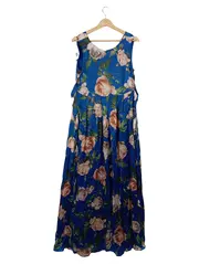 Vorschaubild 1 von Damen Maxikleid Blumenmuster Gr. 36 Blau Feminin