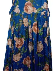 Vorschaubild 2 von Damen Maxikleid Blumenmuster Gr. 36 Blau Feminin
