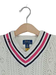 Vorschaubild 2 von Kinder Strickpullover Mädchen Gr. 92 Weiß Zopfstrick Preppy