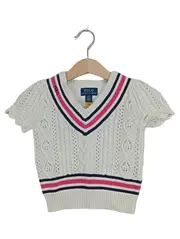 Vorschaubild 1 von Kinder Strickpullover Mädchen Gr. 92 Weiß Zopfstrick Preppy