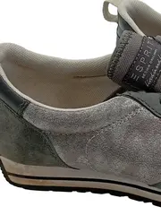 Vorschaubild 3 von Damen Sneaker Low Wildleder Grau Metallic Gr. 40 Schnürung Freizeit