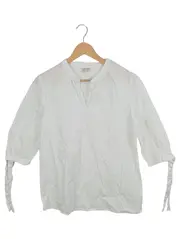 Vorschaubild 1 von Hemdbluse Damen 3/4 Arm Schleife Weiß Gr. 40 L Freizeit