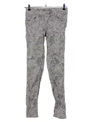 Vorschaubild 1 von Damen Stoffhose Gr. 38 M W29 Grau Floral Muster Casual