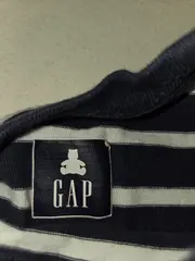 Vorschaubild 3 von Kinder Langarmshirt Gestreift Blau Weiß Gr. 98 Maritim Baumwolle