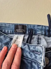 Vorschaubild 3 von Damen Jeans Straight Leg Gr. 40 Hellblau 98% Baumwolle Denim