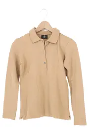 Vorschaubild 1 von Damen Poloshirt Langarm Gr. 36/S Braun Klassisch Sportlich