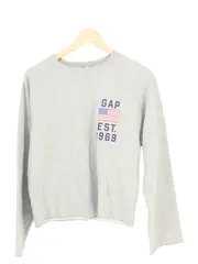 Vorschaubild 1 von Damen Sweatshirt Gr. 36/S Grau Logo Print Casual Streetwear