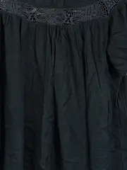 Vorschaubild 3 von Damen Bluse Gr. 38/M Schwarz Feminin mit Spitze Kurzarm