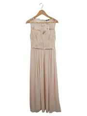 Vorschaubild 1 von Damen Maxikleid Gr. 38 M Rosa Elegant Festlich Pailletten Spitze