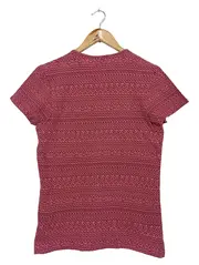 Vorschaubild 2 von Damen T-Shirt Gr. 36/S Rot Casual Grafisches Muster Slim Fit