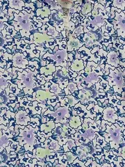 Vorschaubild 2 von Damen Bluse Kurzarm Blumenmuster Gr. 40 Mehrfarbig Casual