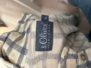 Vorschaubild 3 von Hemdbluse Damen XL Beige Kariert Casual Vintage Kurzarm