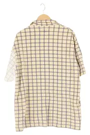 Vorschaubild 2 von Hemdbluse Damen XL Beige Kariert Casual Vintage Kurzarm