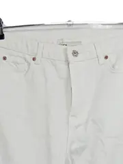 Vorschaubild 2 von Damen Jeans Wide Fit Weiß W31;40;L Fransen Saum Casual