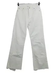 Vorschaubild 1 von Damen Jeans Wide Fit Weiß W31;40;L Fransen Saum Casual