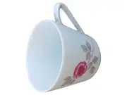Vorschaubild 1 von Tasse Porzellan Weiß Rose Blumenmuster Klassisch 200ml