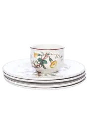 Vorschaubild 1 von Botanico Teeservice Tasse Teller Porzellan Weiß Blumen Traditionell