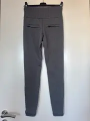 Vorschaubild 2 von Damen Leggings S Grau Casual Fischgrätenmuster