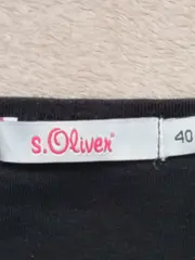 Vorschaubild 6 von Damen T-Shirt Gr. 40 Schwarz Blumenprint Schriftzug Casual