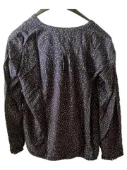 Vorschaubild 2 von Damen Bluse Gr. S Blau Muster Langarm Viskose