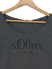 Vorschaubild 3 von Damen T-Shirt Grau Gr. M (38) Casual Logo-Print