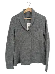 Vorschaubild 1 von Damen Strickjacke Grau Gr. 40/L Casual Strick Cardigan