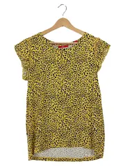 Vorschaubild 1 von Damen T-Shirt Gelb Gr. 38/M Leopardenmuster Animal-Print