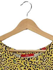 Vorschaubild 3 von Damen T-Shirt Gelb Gr. 38/M Leopardenmuster Animal-Print
