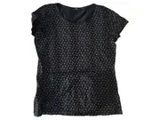 Vorschaubild 1 von Damen T-Shirt Gr. 40;L Schwarz Punkte Casual
