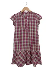 Vorschaubild 1 von Mädchen Kleid kariert pink Gr. 150/152 Baumwolle Sommer