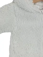 Vorschaubild 2 von Baby Fleecejacke Kapuze mit Ohren Gr. 50 Weiß Kuschelig