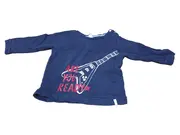 Vorschaubild 1 von Jungen Langarmshirt Gr. 86 Blau Baumwolle Gitarre Casual