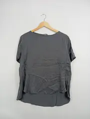 Vorschaubild 2 von Mädchen Bluse Gr. 152 Grau Casual Kurzarm