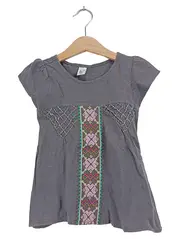 Vorschaubild 1 von Kids Mädchen T-Shirt Stickerei Gr. 98 Grau Boho 2-3 Jahre
