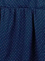 Vorschaubild 4 von Damen Sommerkleid Gr. 40/L Blau Tupfenmuster Spaghettiträger Casual