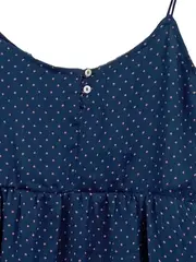 Vorschaubild 3 von Damen Sommerkleid Gr. 40/L Blau Tupfenmuster Spaghettiträger Casual