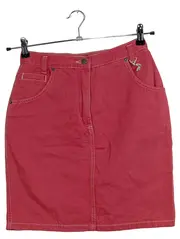 Vorschaubild 1 von Damen Jeansrock Gr. 42;XL Pink Casual Baumwolle