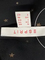 Vorschaubild 3 von Damen Freizeitkleid Gr. 40/L Schwarz mit Sternen Rüschenärmel Elegant